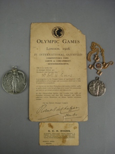 london 1908 olympic silver medal for heavy-weight boxing